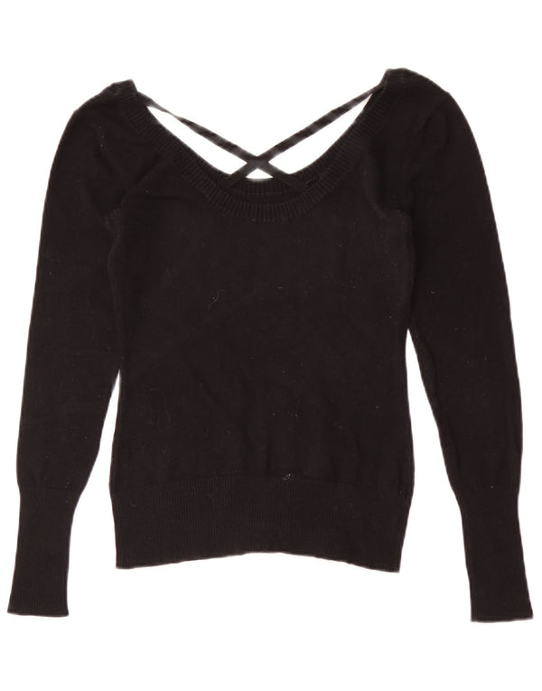 Guess Camicetta a maniche lunghe grafica da donna Top UK 8 Small Nera