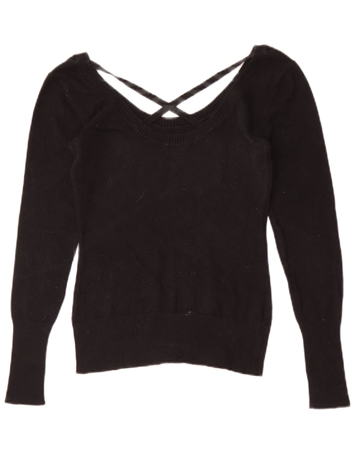 Guess Camicetta a maniche lunghe grafica da donna Top UK 8 Small Nera