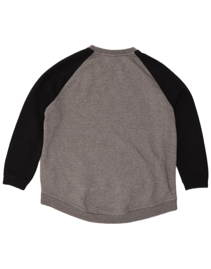 NIKE Mens Graphic Sweatshirt Jumper XL Grey Colourblock Cotton