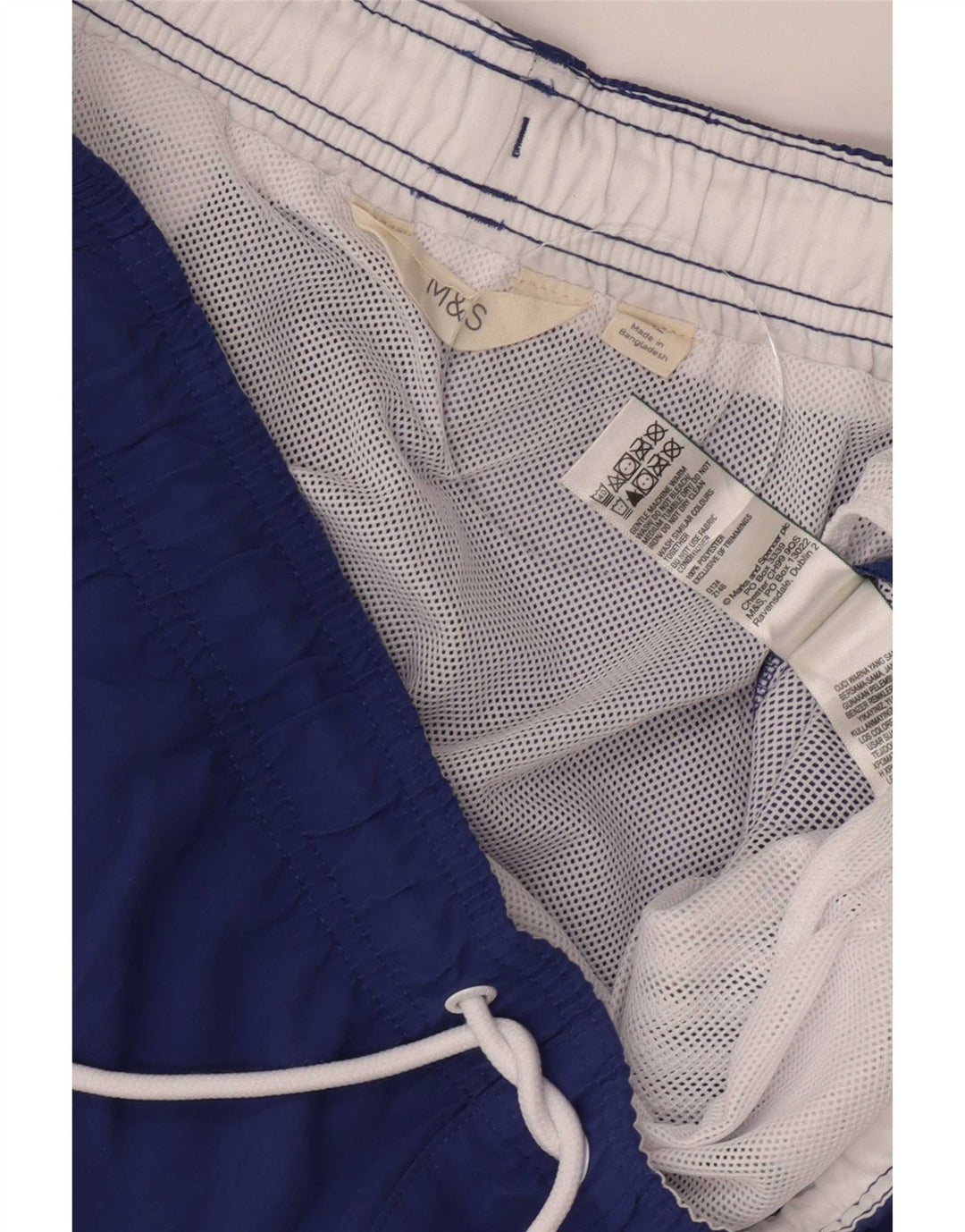 Pantaloncini da bagno da uomo Marks & Spencer XL blu poliestere