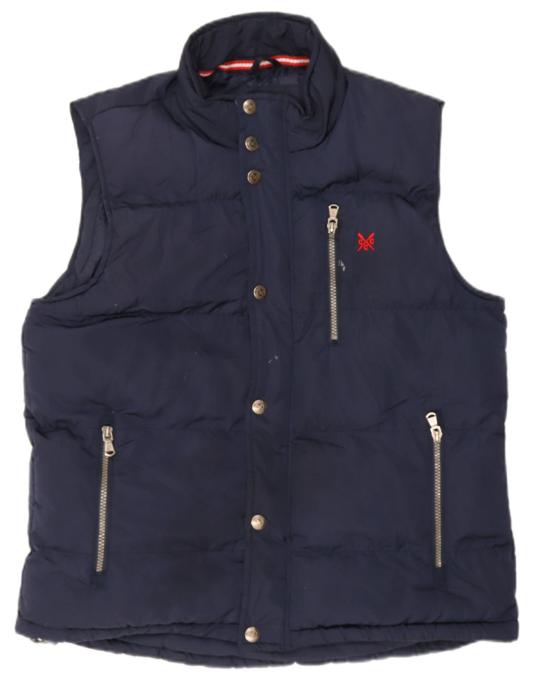 Crew Clothing Gilet imbottito da uomo UK 38 Medio Poliestere blu navy