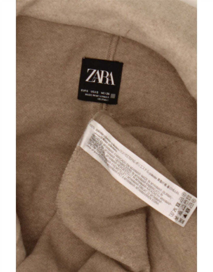 Soprabito aperto da donna Zara UK 10 piccolo poliestere beige