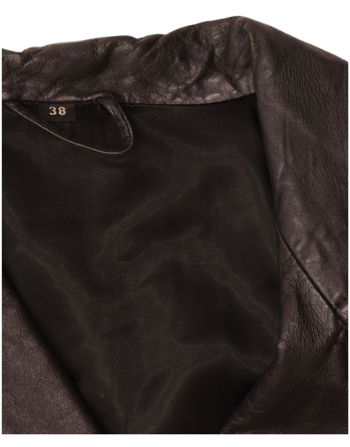 Giacca in pelle vintage da donna EU 38 in pelle nera media