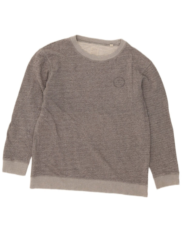 Felpa da donna Jack Wills UK 12 Cotone screziato grigio medio