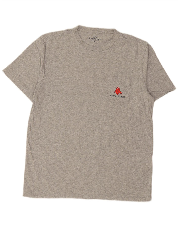 T-shirt grafica da uomo Vineyard Vines Top in cotone grigio medio