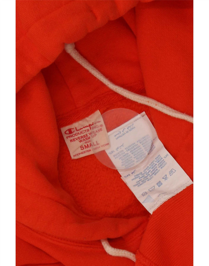 Felpa con cappuccio da uomo Champion Small in cotone arancione