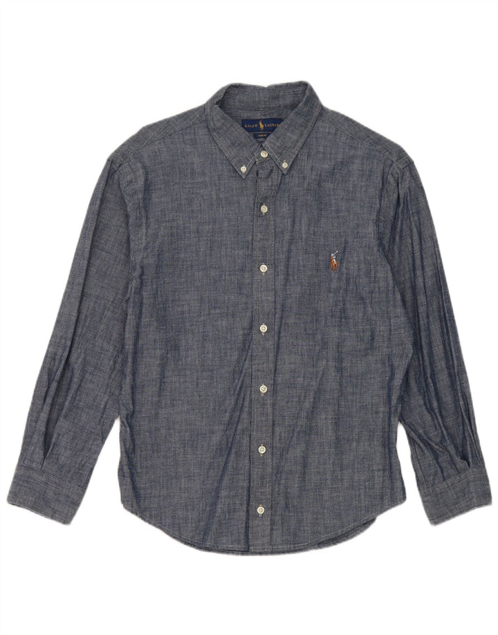 Camicia slim fit da uomo Ralph Lauren blu navy medio