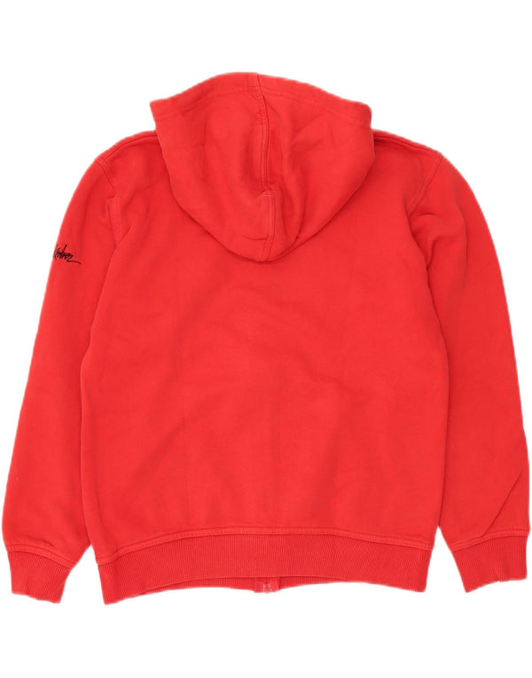 Felpa con cappuccio e zip grafica QUIKSILVER per ragazze 13-14 anni in cotone rosso