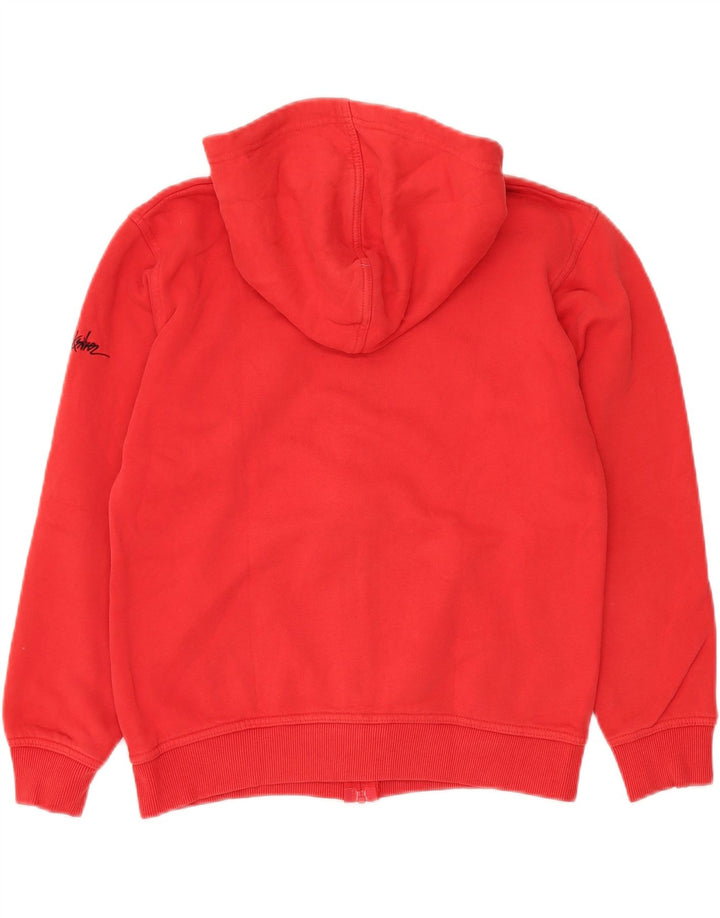 Felpa con cappuccio e zip grafica QUIKSILVER per ragazze 13-14 anni in cotone rosso
