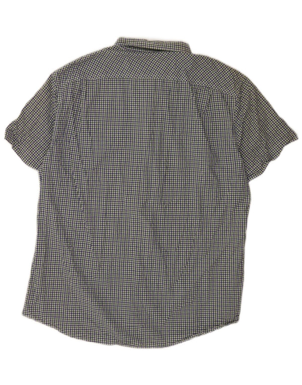 Camicia a maniche corte da uomo Benetton a quadretti medio multicolore