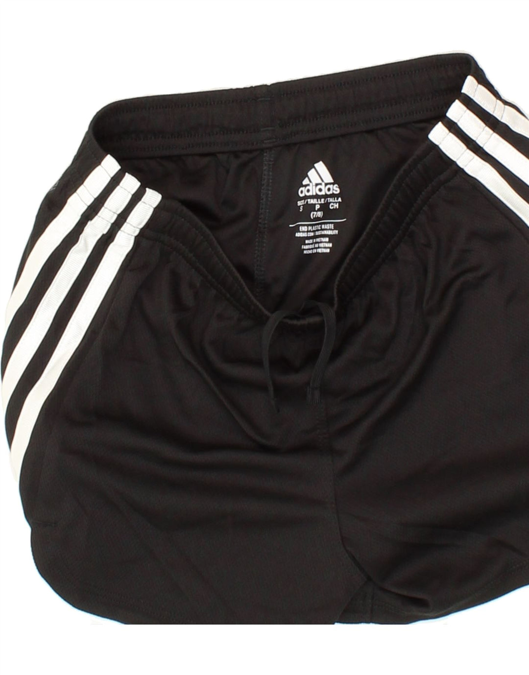 ADIDAS Boys Sport Shorts 7-8 Years Small Black Polyester Vintage Adidas and Second-Hand Adidas from Messina Hembry 