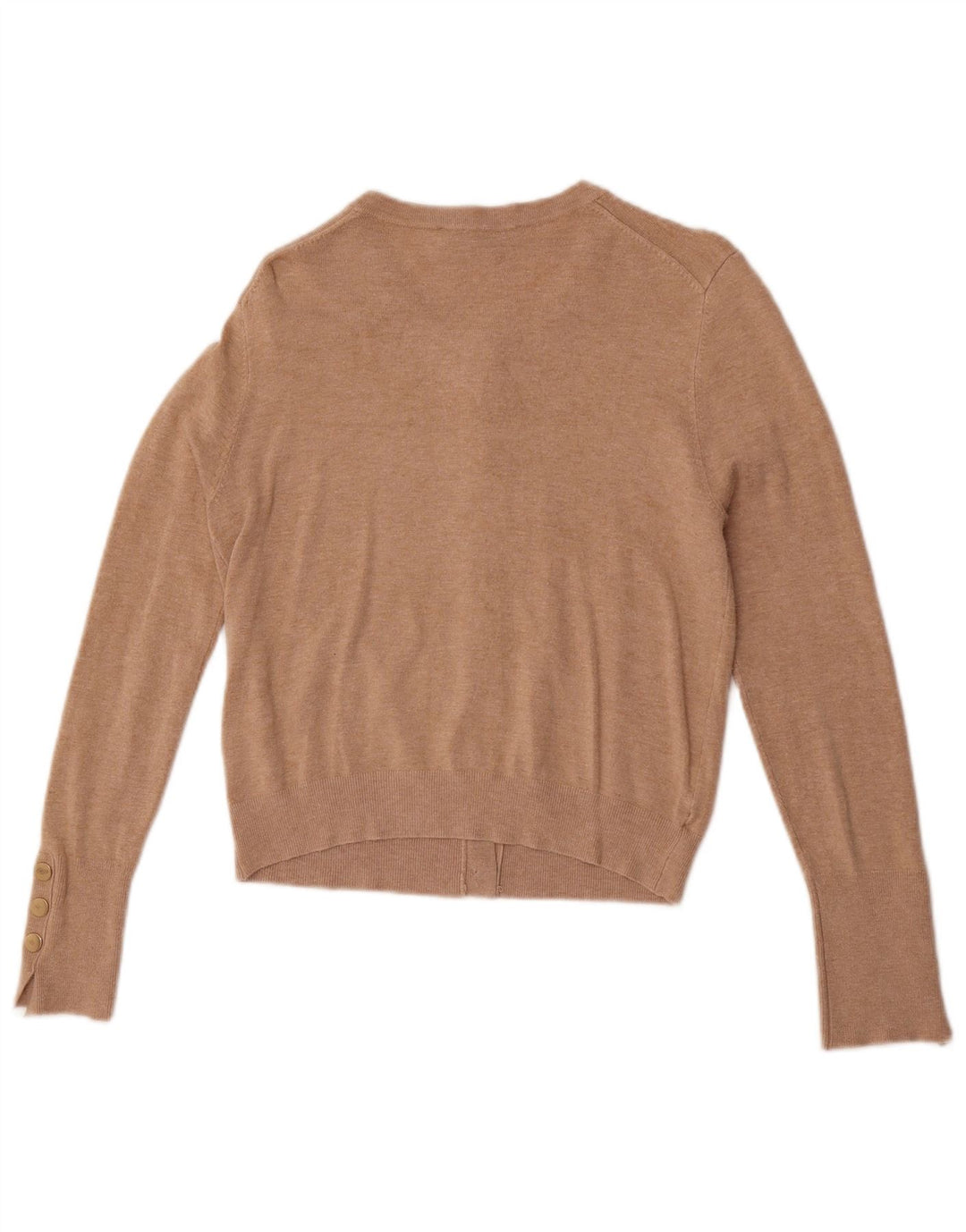 Maglione cardigan corto da donna Zara UK 12 Viscosa beige medio
