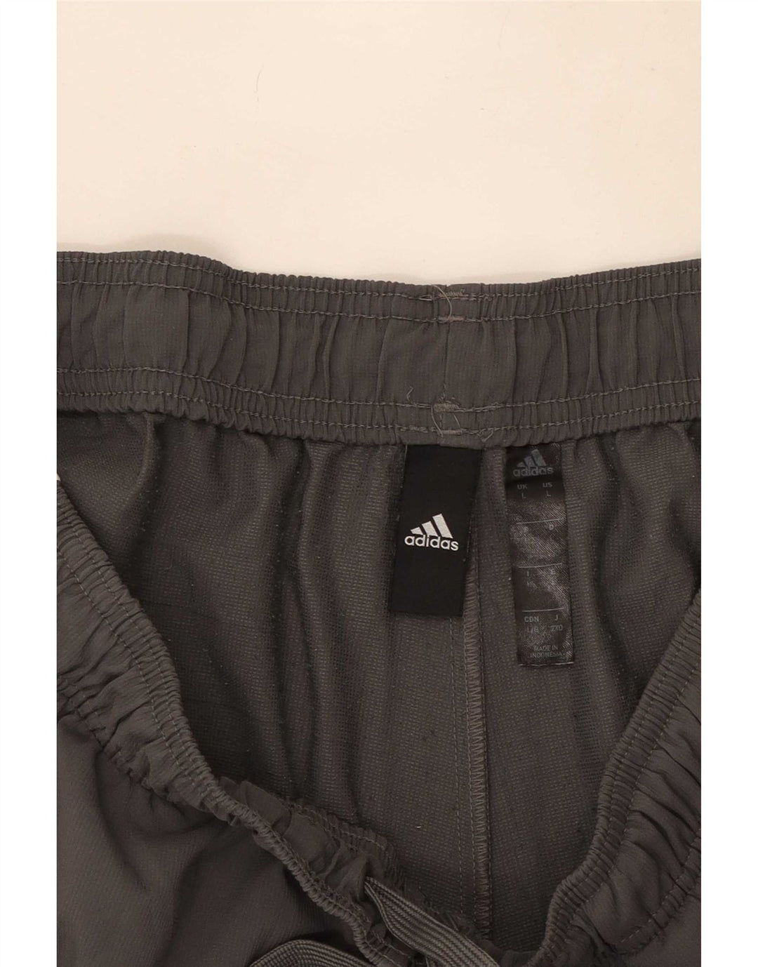 Pantaloncini sportivi Adidas da uomo grandi in poliestere grigio