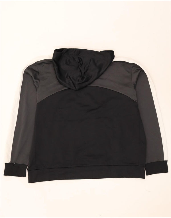 Felpa con cappuccio Nike Therma-Fit da uomo XL in poliestere color block nero