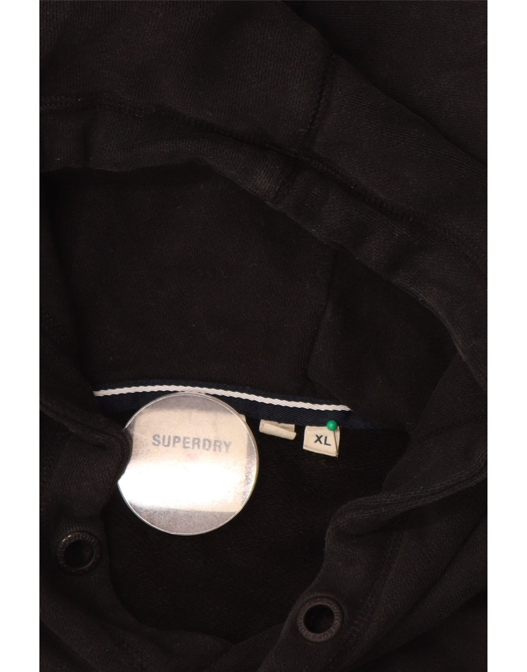 Felpa con cappuccio da uomo SUPERDRY XL in cotone nero