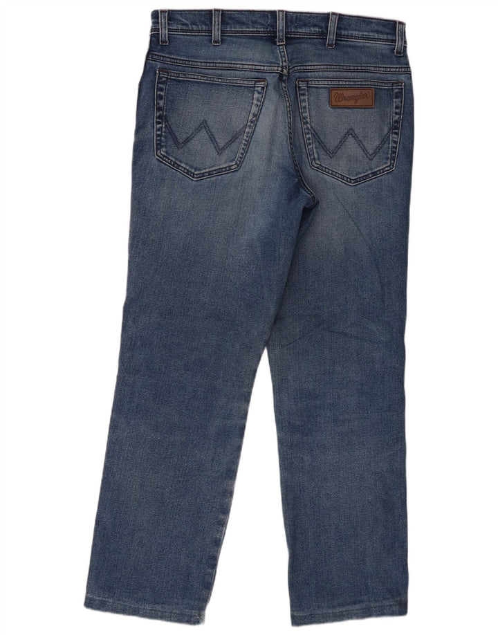 Jeans dritti da uomo Wrangler Texas W34 L29 cotone blu
