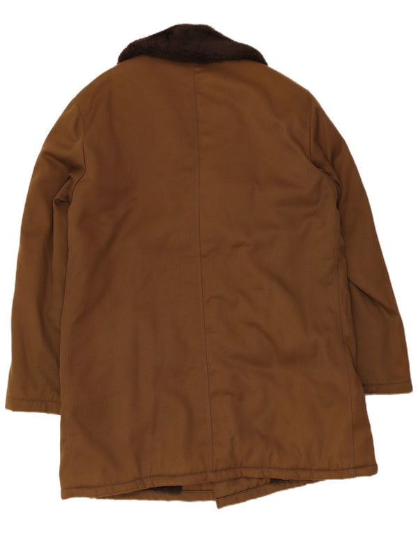 Cappotto doppiopetto vintage da uomo EU 54 2XL Poliestere marrone