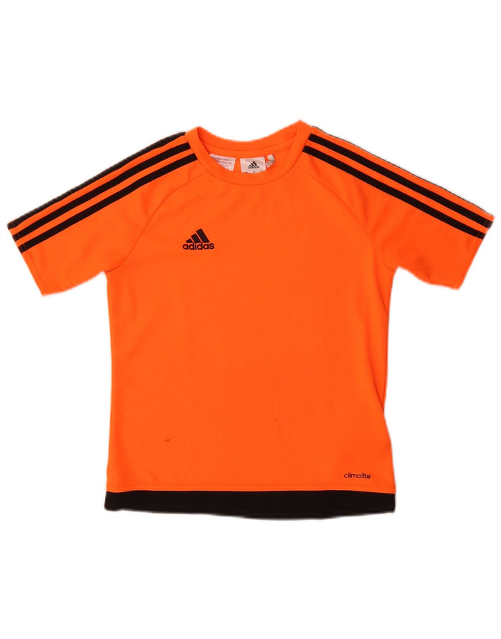T-shirt ADIDAS da bambino Climalite 9-10 anni in poliestere color block arancione