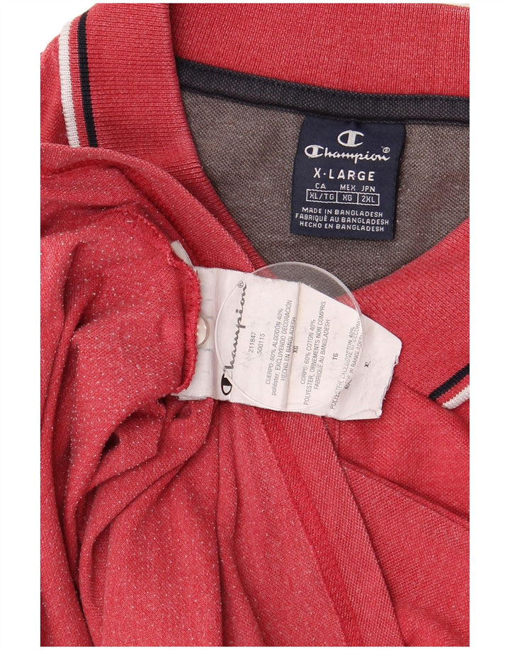 Polo da uomo CHAMPION XL in cotone rosso
