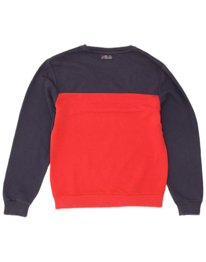 Felpa grafica da uomo Fila Jumper XS in cotone color block multicolore