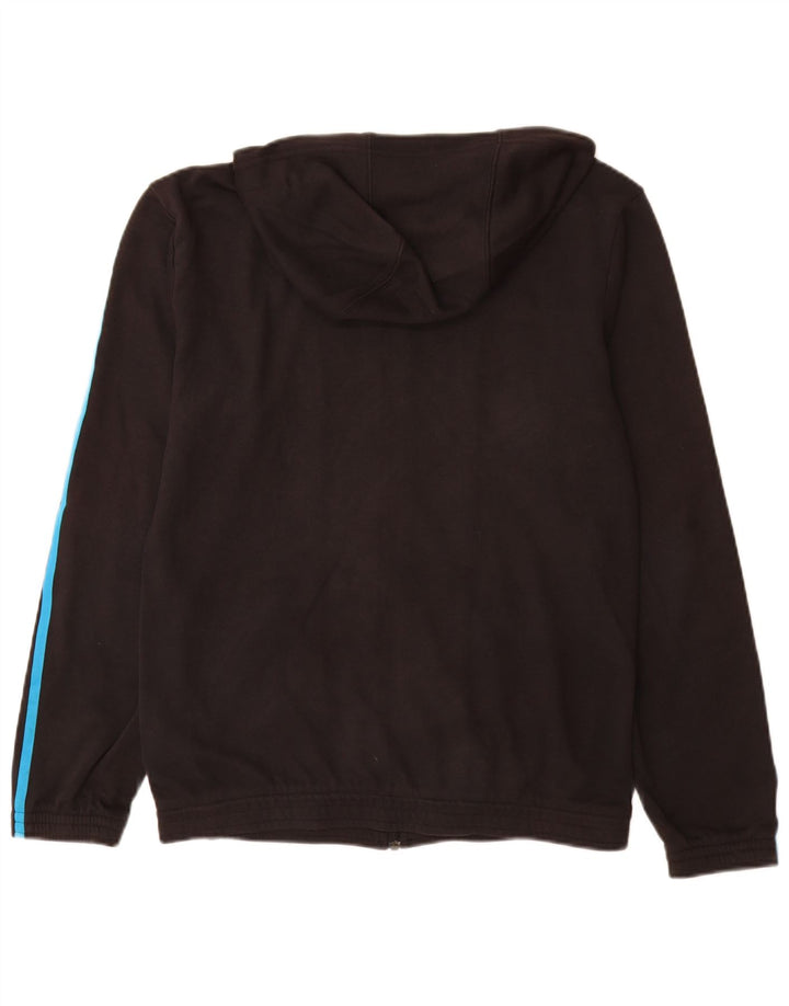 Maglione con cappuccio e zip da uomo ADIDAS piccolo in cotone color block nero