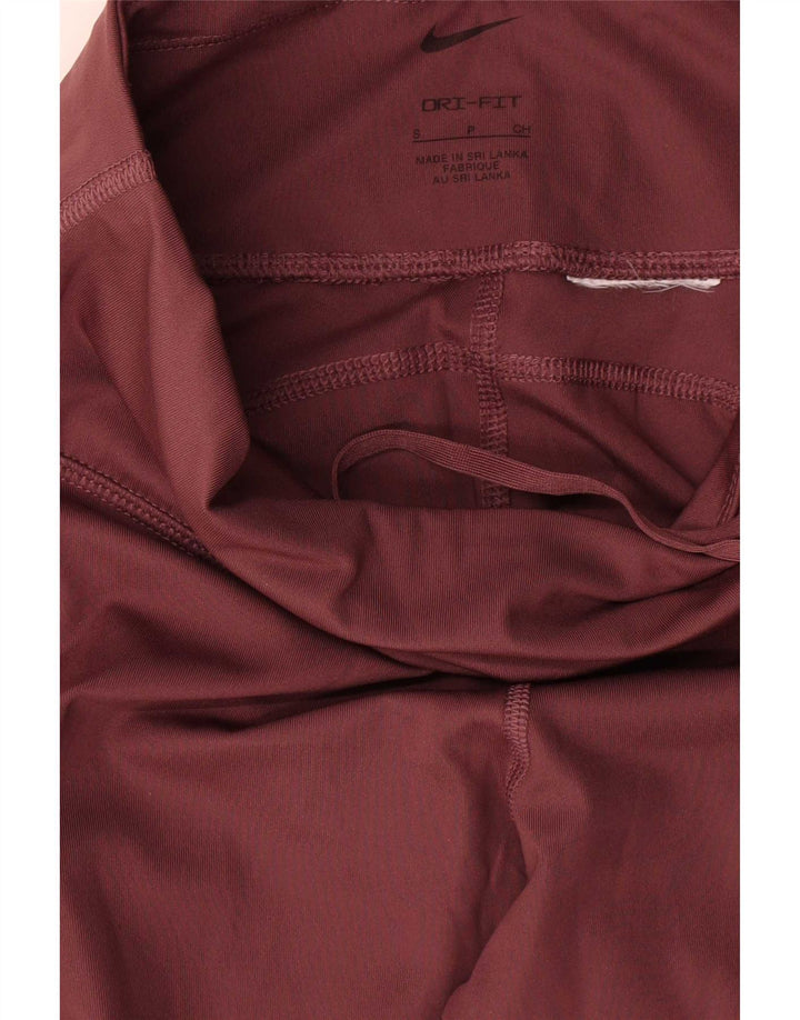 Leggings Nike Dri Fit da donna UK 8 piccolo bordeaux