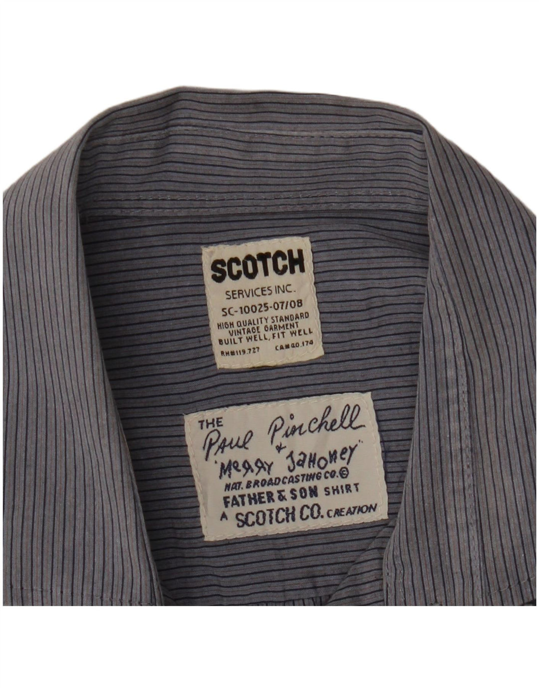 Camicia da uomo SCOTCH & SODA gessato blu medio
