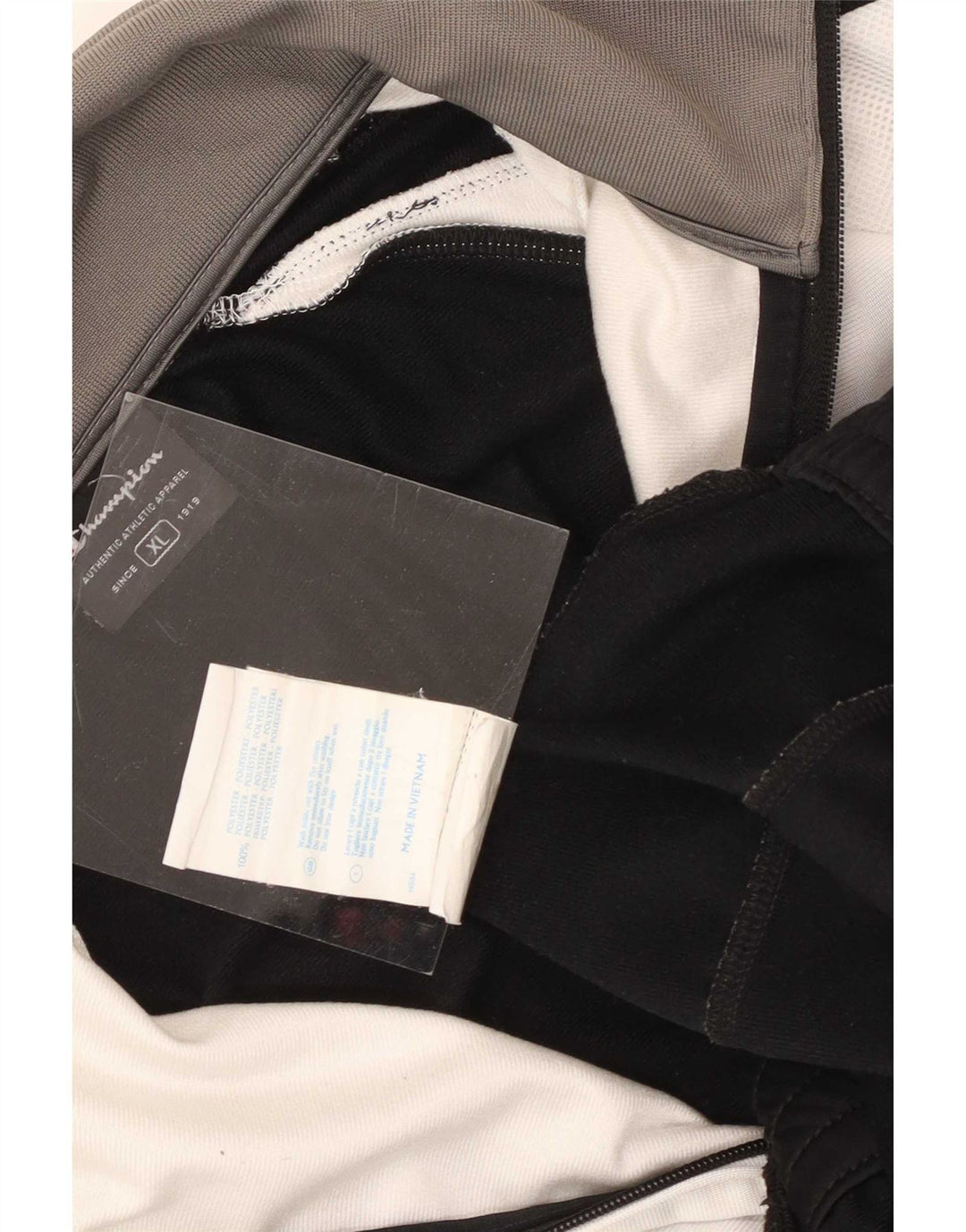 Champion Giacca da tuta da uomo XL Poliestere color block nero