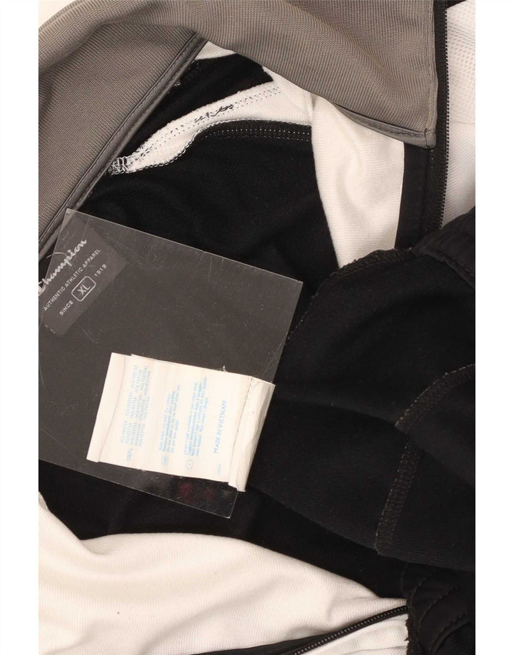 Champion Giacca da tuta da uomo XL Poliestere color block nero
