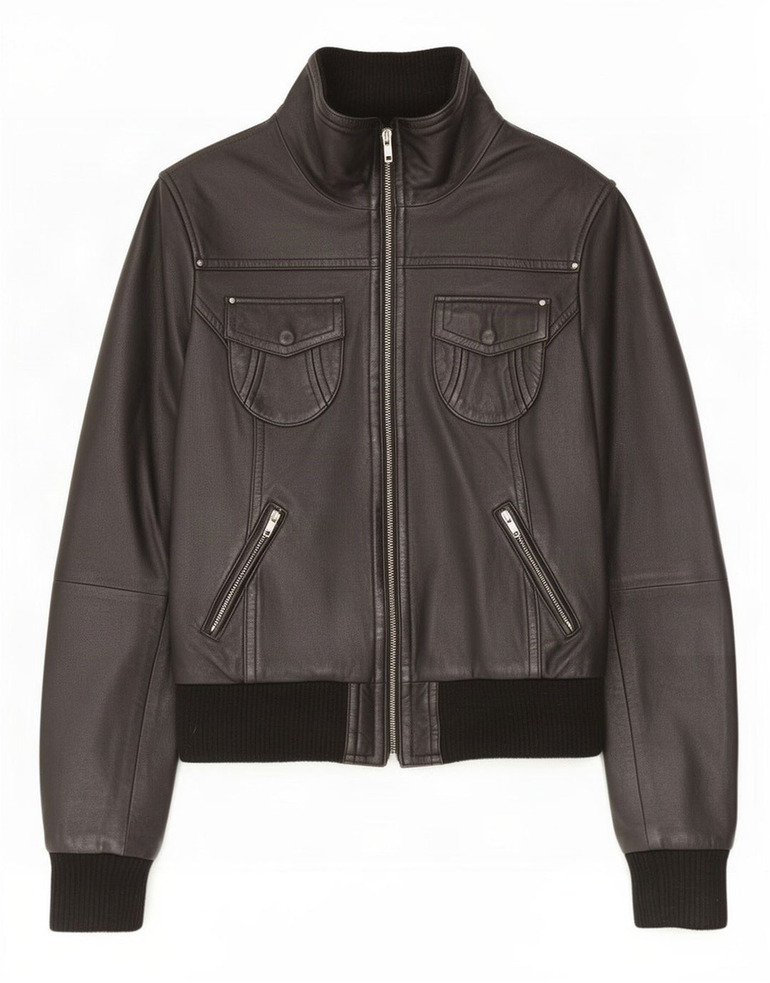 Giacca in pelle da donna Carrie Hoxton UK 14 media nera