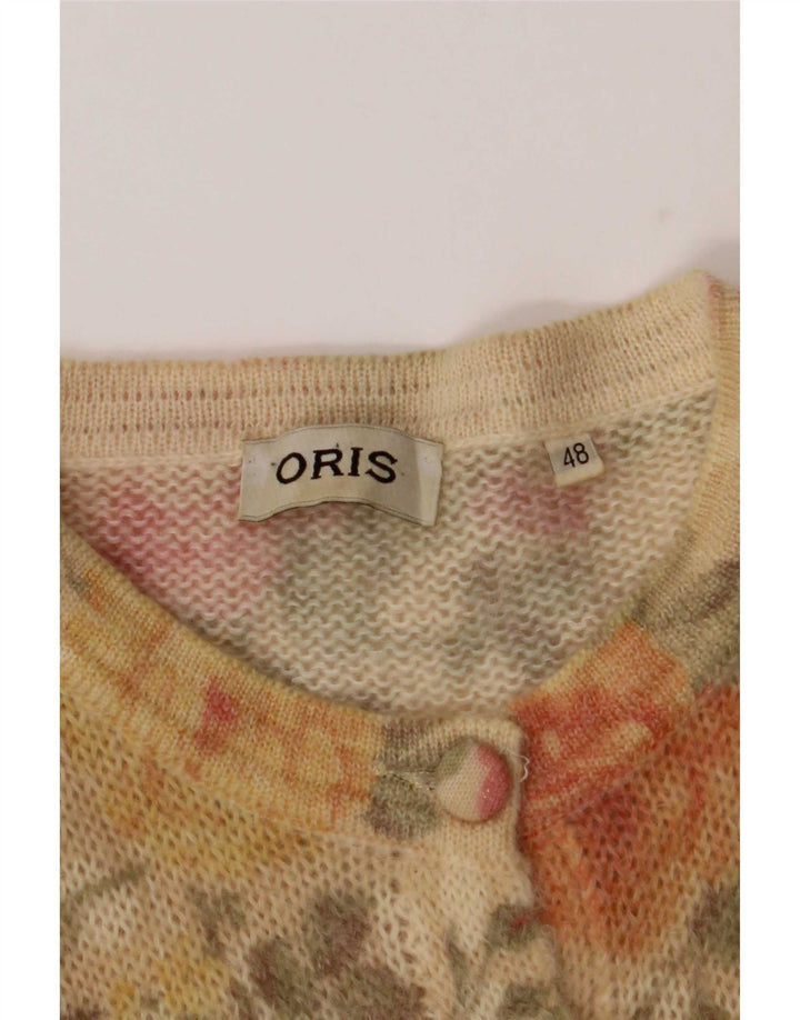 Maglione cardigan da donna Oris IT 48 XL floreale multicolore
