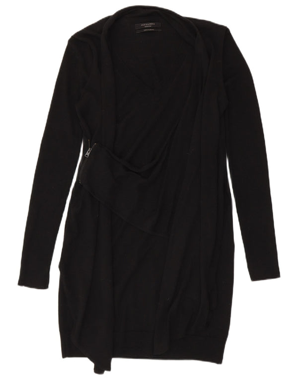 Abito maglione a maniche lunghe da donna All Saints UK 12 Lana merino nera media