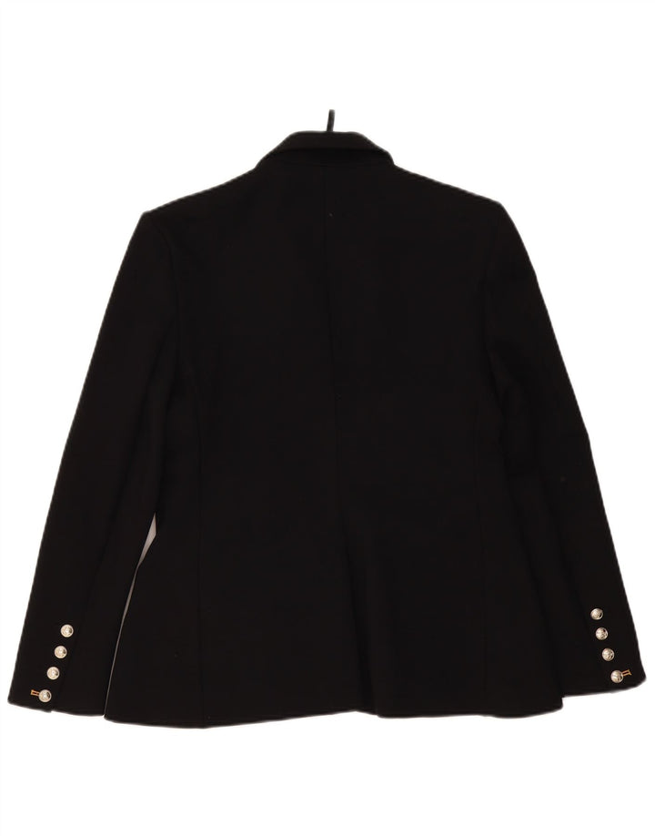 Giacca blazer a 2 bottoni Marks & Spencer da donna UK 12 viscosa nera media