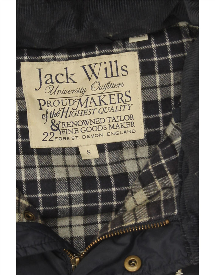Gilet imbottito con cappuccio da uomo Jack Wills UK 36 piccolo blu navy
