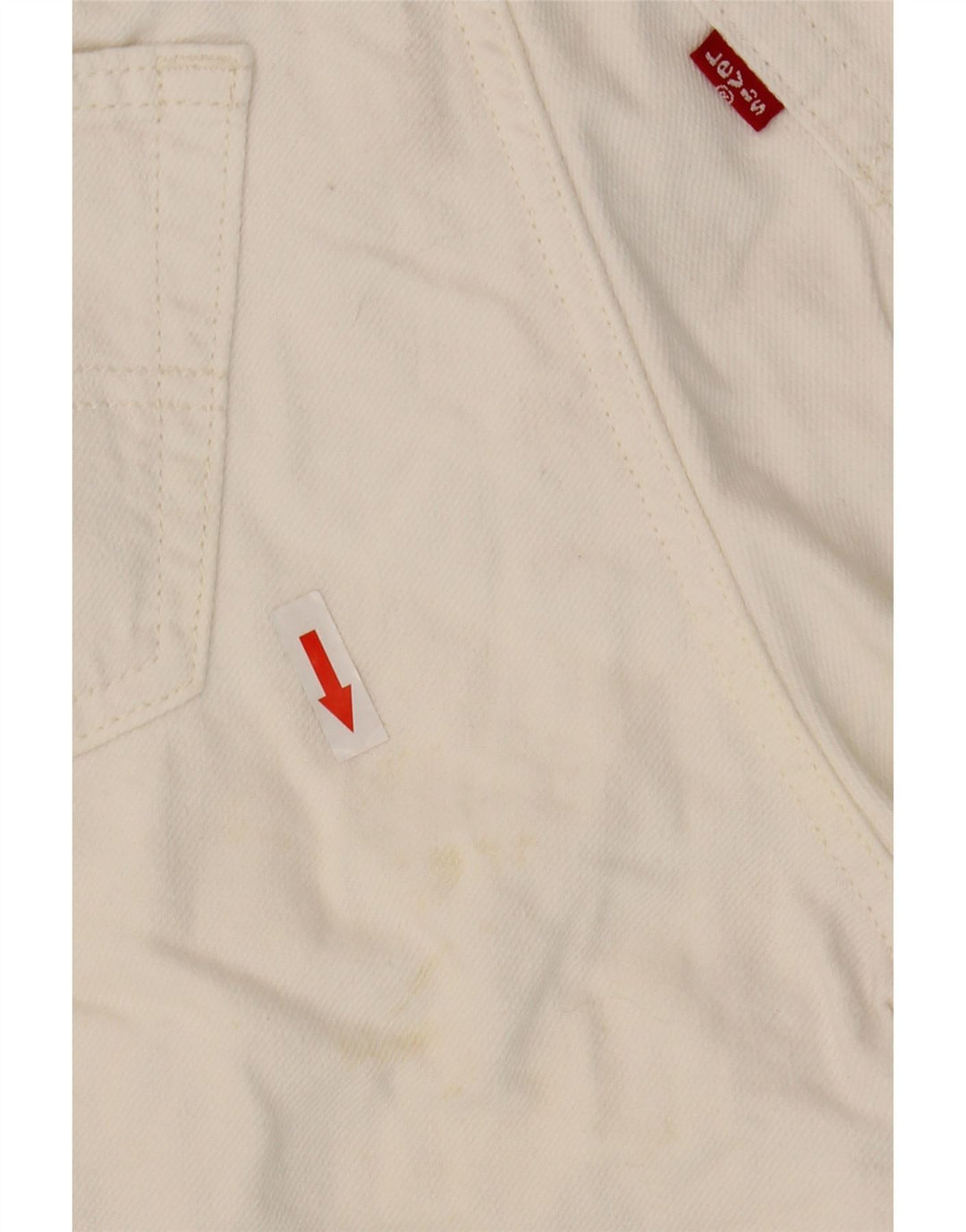 Pantaloncini di jeans da donna Levi's W27 piccoli bianchi
