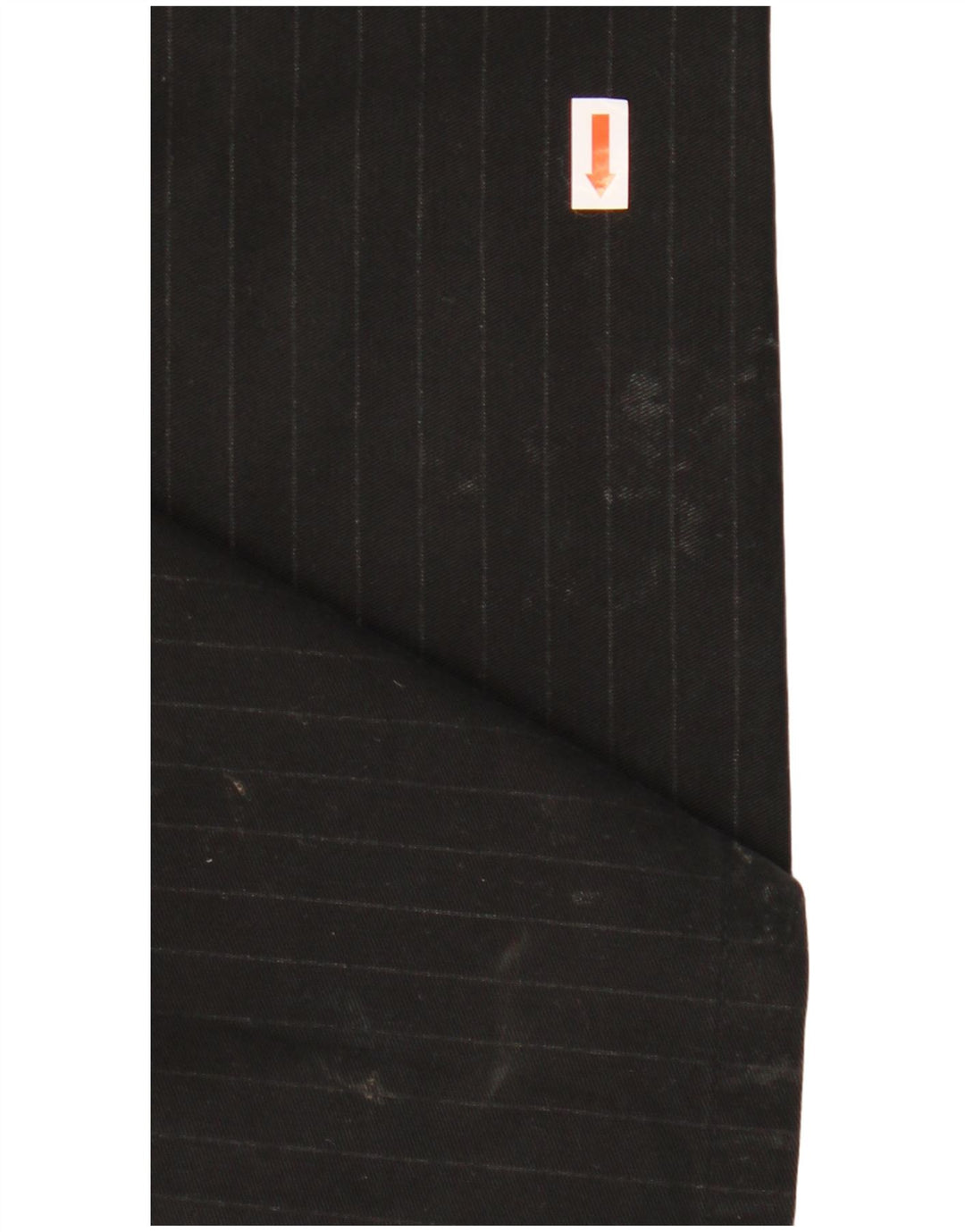 TOMMY HILFIGER Pantaloni da abito dritti da donna W32 L32 cotone a righe nere