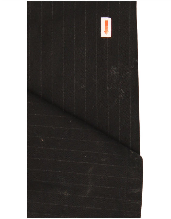 TOMMY HILFIGER Pantaloni da abito dritti da donna W32 L32 cotone a righe nere