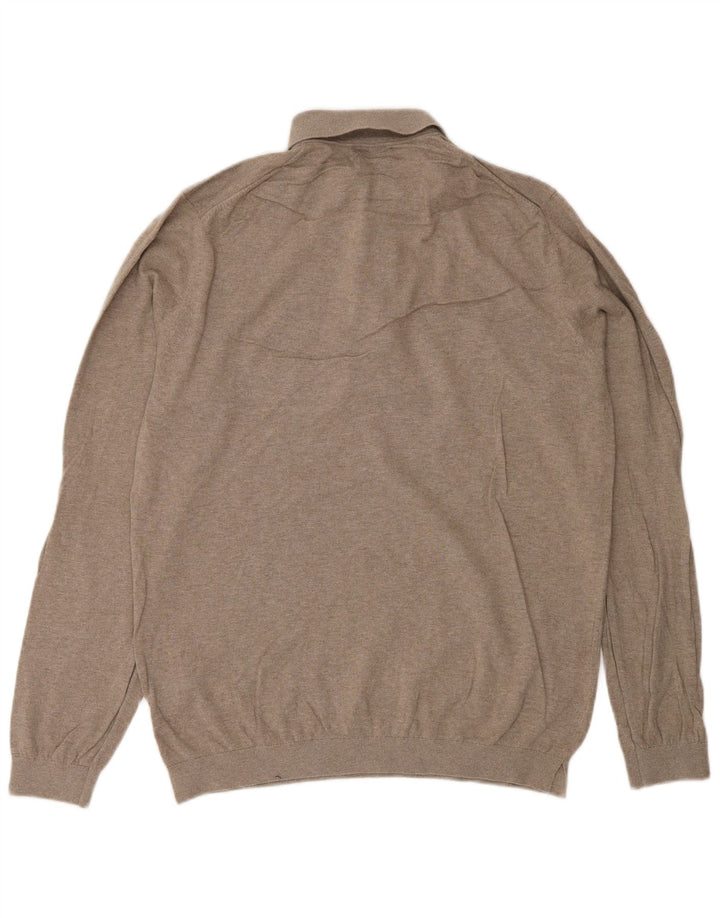 Massimo Dutti Maglione da uomo con collo alto in cotone beige medio