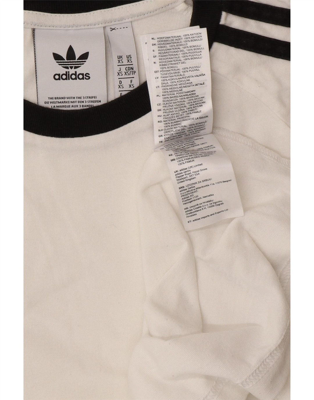 T-shirt da uomo ADIDAS Top XS in cotone bianco