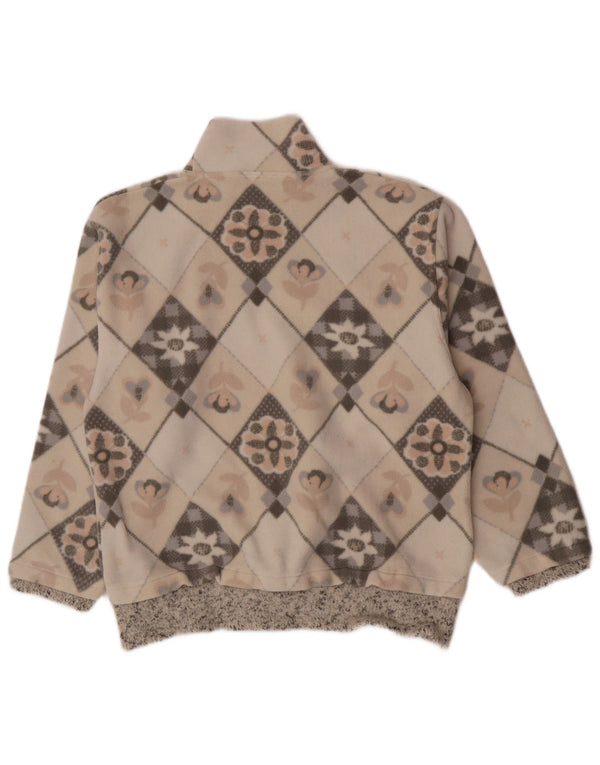 Maglione in pile da donna American Place UK 14 Poliestere floreale beige medio