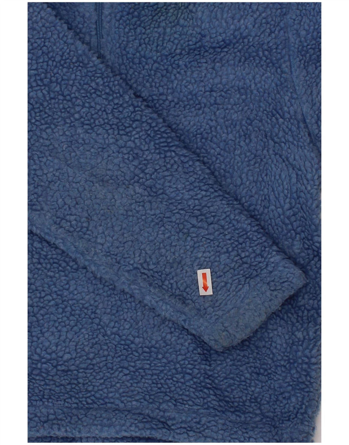 Maglione in pile con collo con zip grafico per ragazzi NAPAPIJRI 3-4 anni in poliestere blu