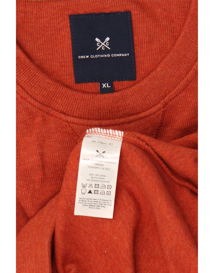 Crew Clothing Felpa da uomo Maglione XL Cotone arancione