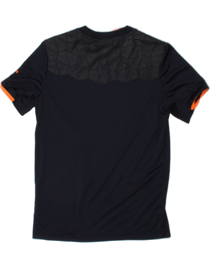ADIDAS Boys Graphic T-Shirt Top 11-12 Years Navy Blue Geometric Polyester Vintage Adidas and Second-Hand Adidas from Messina Hembry 