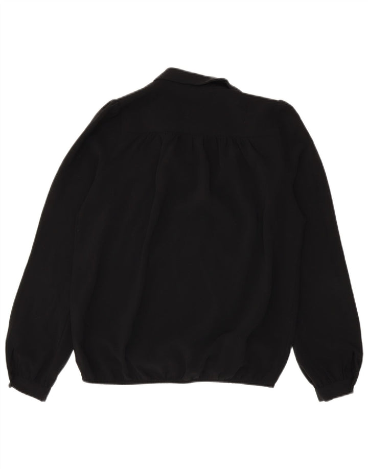 Camicetta oversize a maniche lunghe da donna Sisley UK 6 XS poliestere nero