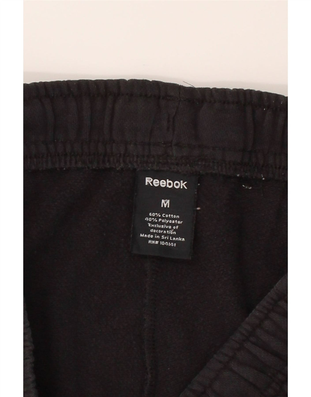 REEBOK Mens Tracksuit Trousers Joggers Medium  Black Cotton Vintage Reebok and Second-Hand Reebok from Messina Hembry 