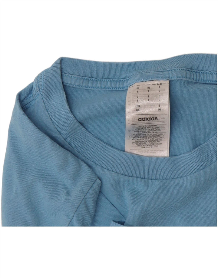 Maglietta Adidas da uomo Top Large in cotone blu