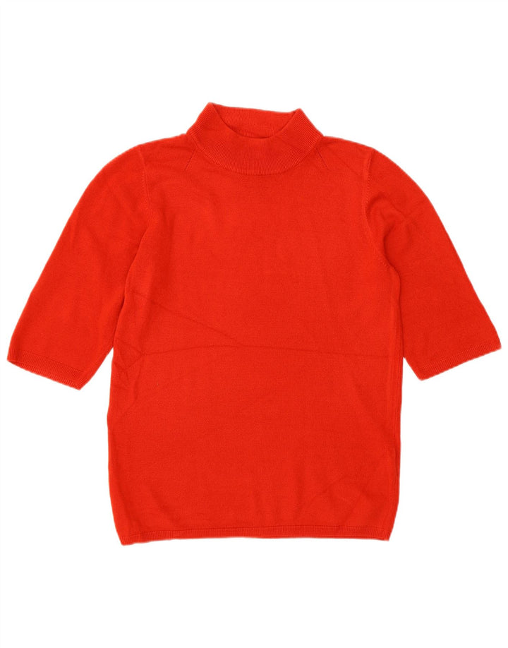 MARKS & SPENCER Womens Turtle Neck Jumper Sweater UK 10 Small Red