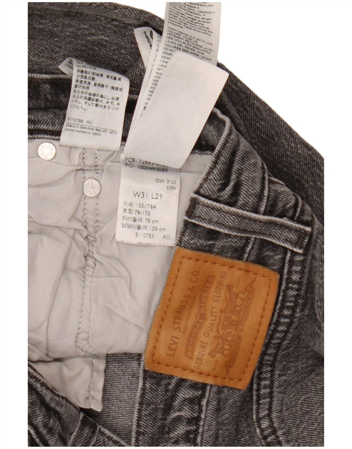 Jeans dritti da uomo Levi's Ribcage W31 L29 cotone grigio