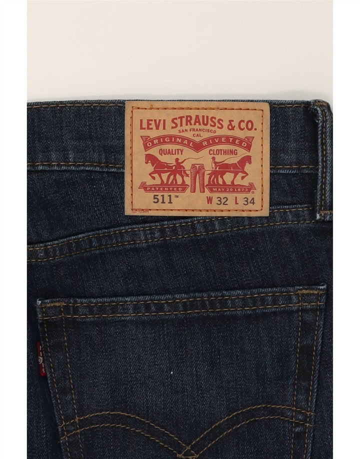 LEVI'S Mens 511 Slim Jeans W32 L32 Navy Blue Cotton Vintage Levi's and Second-Hand Levi's from Messina Hembry 