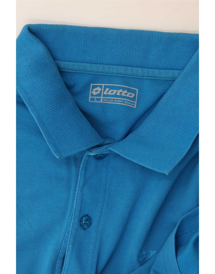 Polo Uomo Lotto Large in Cotone Blu